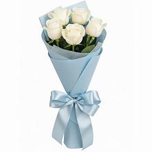 Букет 5 Белых роз Проуд #REPLACE_PRED# Доргелях