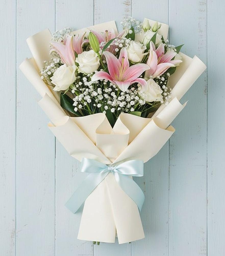 Букет цветов из: Лилии в Доргелях