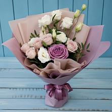 Букет цветов из:  Розы и Лизиантусы в Доргелях