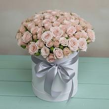 Цветочная композиция из Розы в шляпной коробке в Доргелях