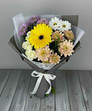 Букет цветов из:  Розы, Герберы и Хризантемы #REPLACE_PRED# Доргелях