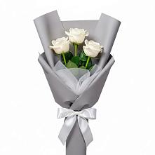 Букет 3 белые розы #REPLACE_PRED# Доргелях