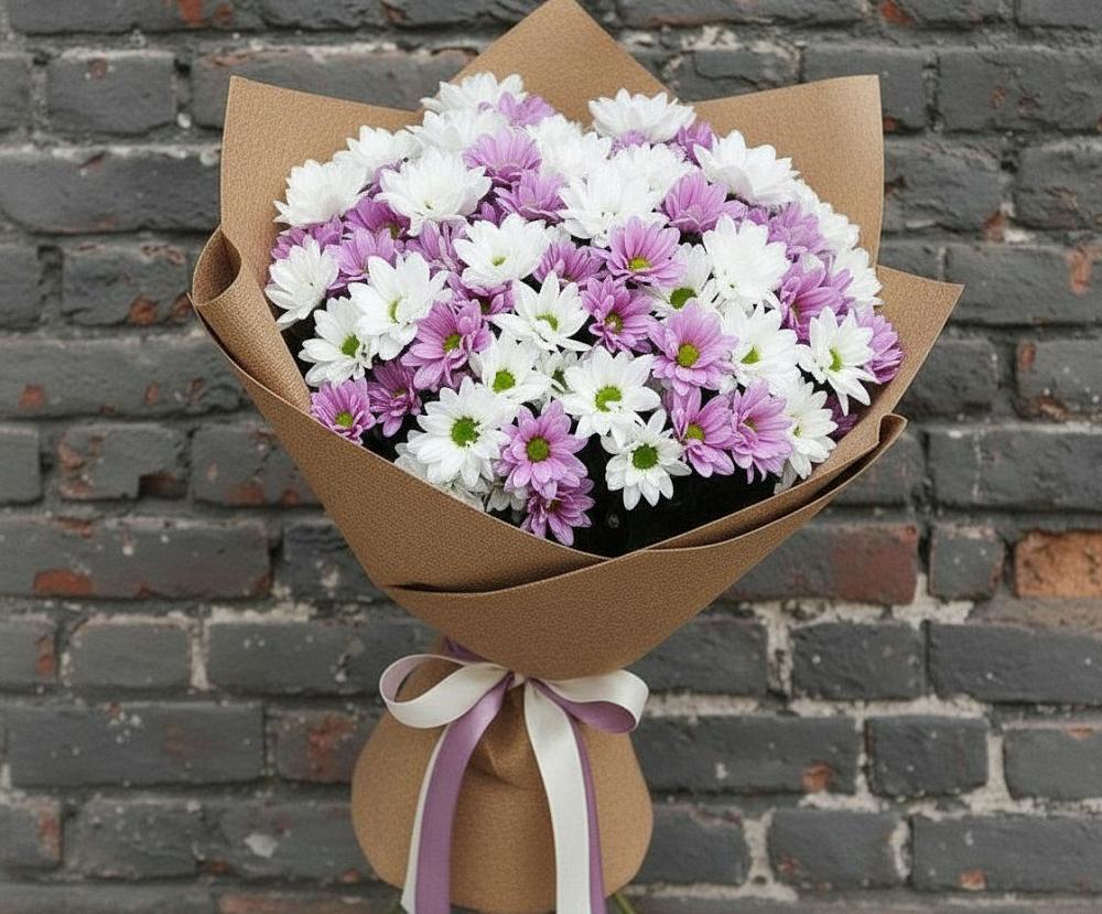 Букет цветов из: Хризантемы в Доргелях