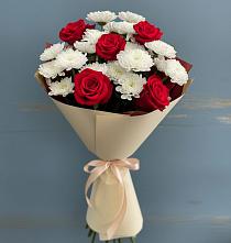 Букет цветов из:  Розы и Хризантемы в Доргелях