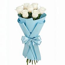 Букет 7 белых роз Проуд в Доргелях