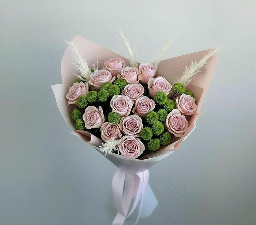 Букет цветов из: Розы и Хризантемы в Доргелях