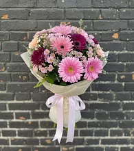 Букет цветов из:  Герберы и Хризантемы в Доргелях