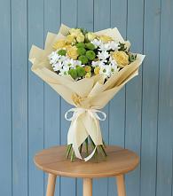 Букет цветов из:  Хризантемы и Розы #REPLACE_PRED# Доргелях