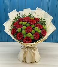 Букет цветов из:  Розы и Хризантемы в Доргелях