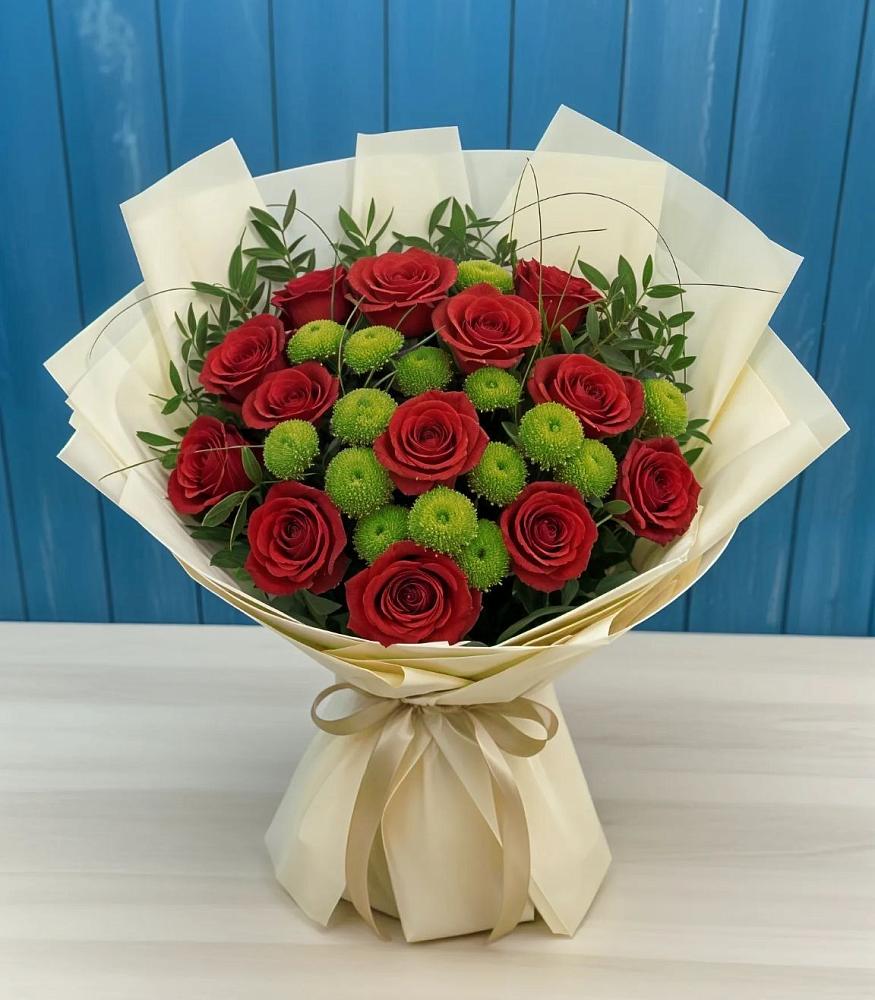 Букет цветов из: Розы и Хризантемы в Доргелях