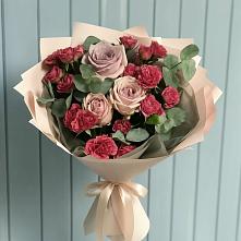 Букет цветов из:  Гвоздики и Розы #REPLACE_PRED# Доргелях