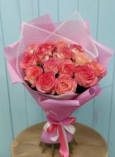 Букет 15 Розовых роз Равель в Доргелях