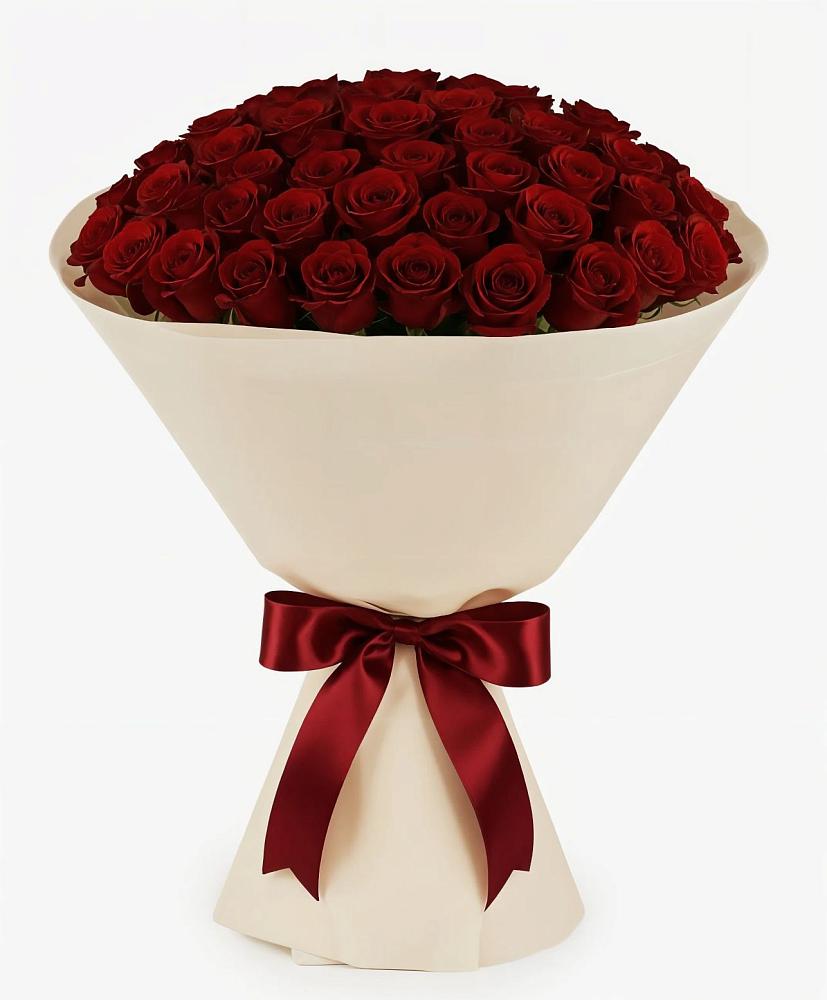 Букет 101 Бордовая роза Блэк Бакарра в Доргелях