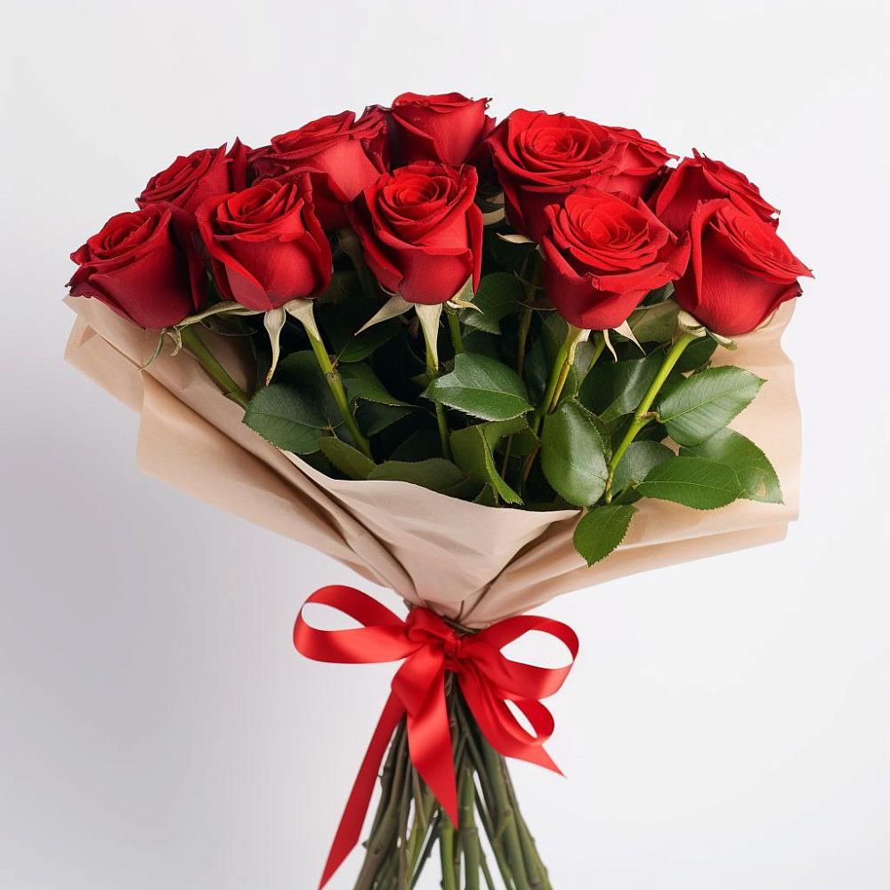 Букет 11 Красных роз Эдлесс Лав в Доргелях