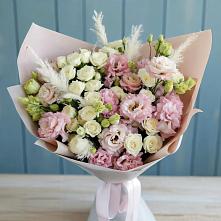 Букет цветов из:  Альстромерии и Розы в Доргелях